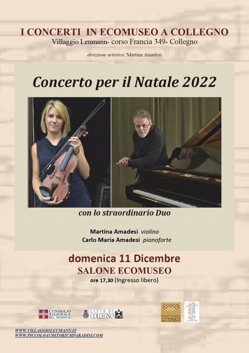 Concerto di violino e pianoforte del duo Amadesi per il Natale 2022